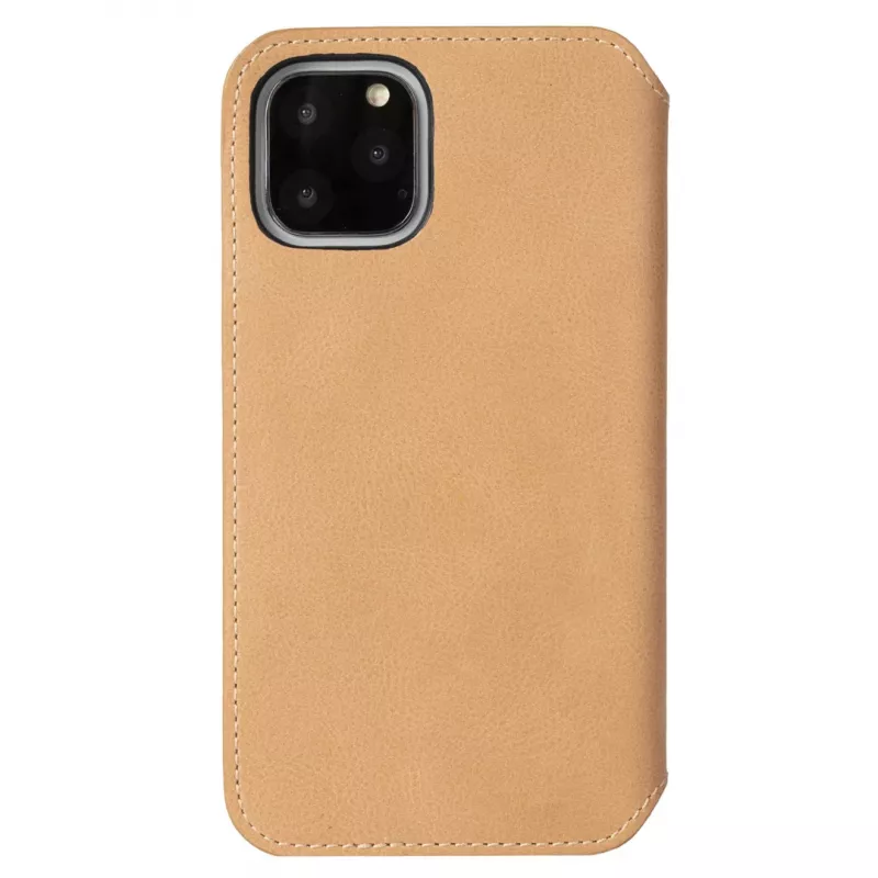 Telefono dėklas-piniginė Krusell Sunne, skirtas Apple iPhone 11 Pro Max – vintage nude, dėklas-lankstinukas su kortelių lizdais