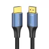 Vention medvilniniu pynimu aptrauktas HDMI-A laidas, kištukas–kištukas, HD, 8K, 5 m, mėlynas, aliuminio lydinio tipo