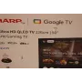 50 colių Sharp QLED 50HR7265E 4K Ultra HD išmanusis Google TV 144 Hz, Dolby Vision, Dolby Atmos, centrinis stovas, juodas