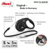 Flexi New CLASSIC 5 m juodas šunų ištraukiamas pavadėlis