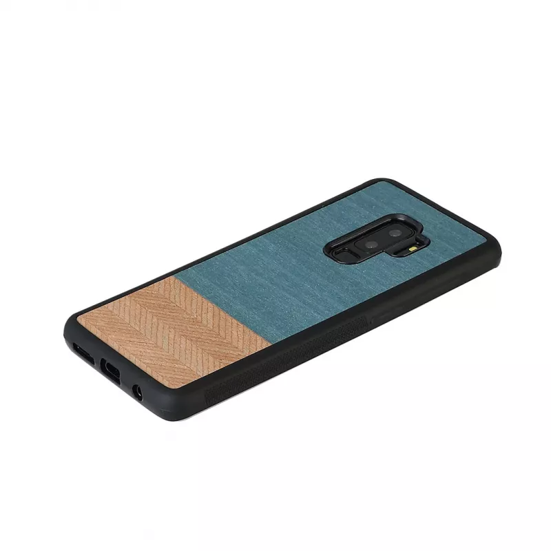 man and wood išmaniojo telefono dėklas Samsung Galaxy S9 Plus – džinsinė juoda