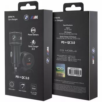 Automobilinis pakrovėjas 20W PD-QC 3.0 greitasis įkrovimas juodas