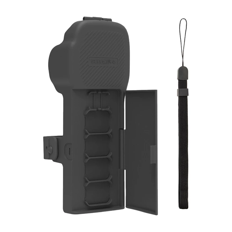 Sunnylife apsauginis dėklas su dirželiu ir raišteliu, skirtas Osmo Pocket 3 (pilkas)