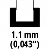Pakaitinis grandinės pjūklo strypas 4501753, skirtas akumuliatoriniam grandininiam pjūklui GE-LC 18/25-1 Li (25 cm, 1,1 mm)