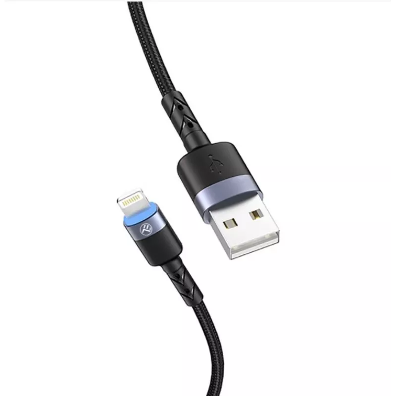 USB į Lightning duomenų laidas Tellur 1,2 m nailono pynė juodas