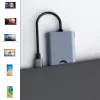 USB-C adapteris Hawk HW-HUB801 8-in-1 su HDMI ir Ethernet