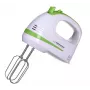 Rankinis plakiklis ESPERANZA EKM011 — 400 W, 5 greičių, turbo, tešlos kabliukai ir plakikliai, 220–240 V, balta / šviesiai žalia