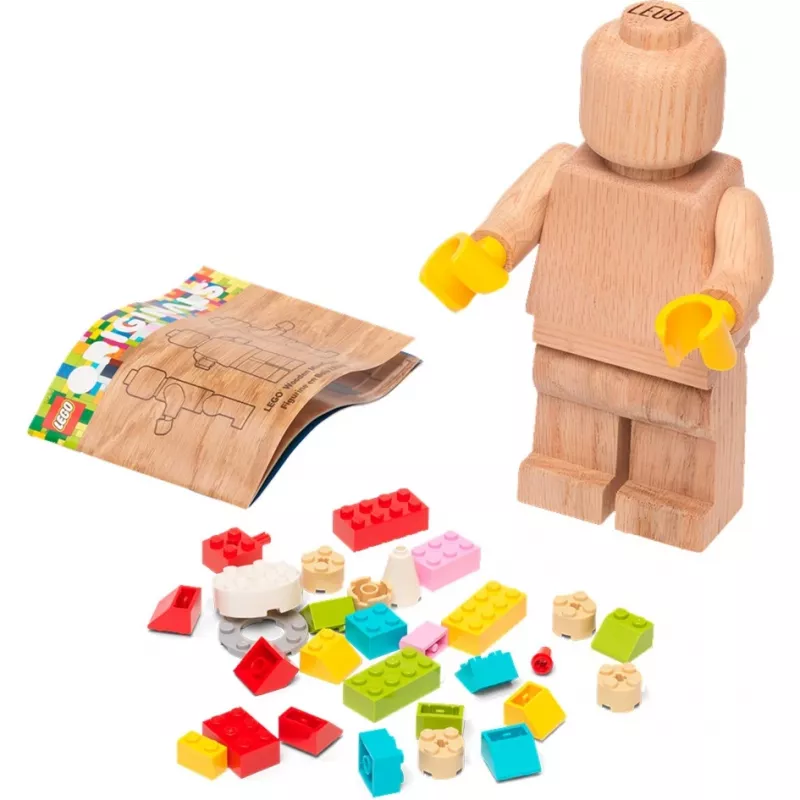 LEGO medinė minifigūrėlė, dekoracija Mediena