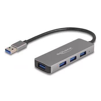 DeLOCK 63171 USB šakotuvas 3.2 Gen 1 Type-A 5000 Mbit/s Pilkas