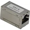 Keystone mova helos 307454 — ekranuota CAT6 RJ45 moteriška-moteriška, sidabro apdaila