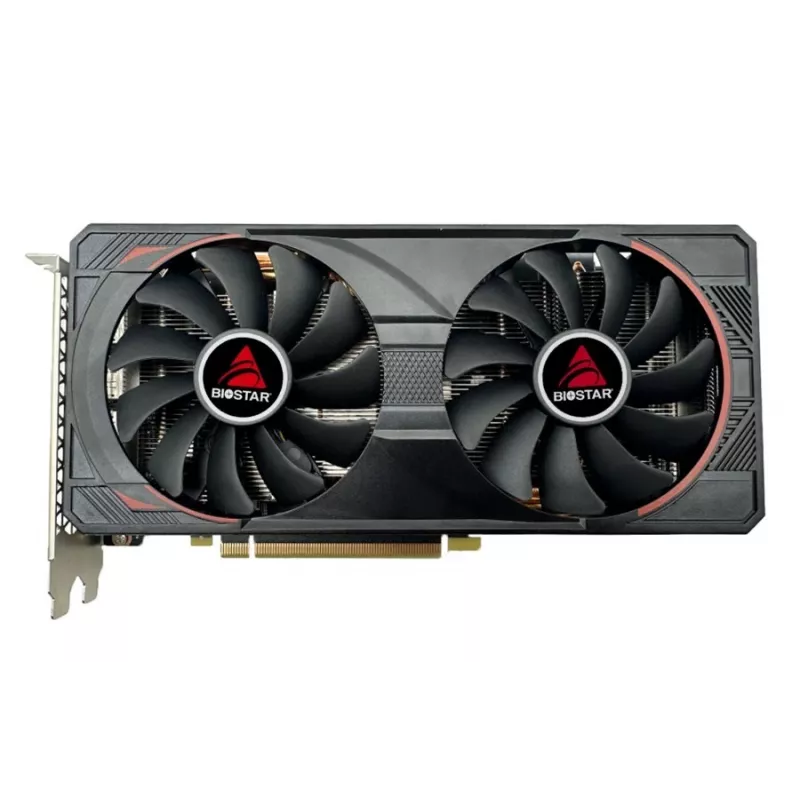 Vaizdo plokštė BIOSTAR GeForce RTX 3060 Ti — 8 GB GDDR6, 256 bitų, PCIe 4.0, 1665 MHz spartinimas, 3×DP/1×HDMI, 2 ventiliatoriai