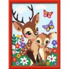 Tapybos pagal numerius rinkinys Ravensburger CreArt Happy Deer — numeruota drobės tapybos rinkinys