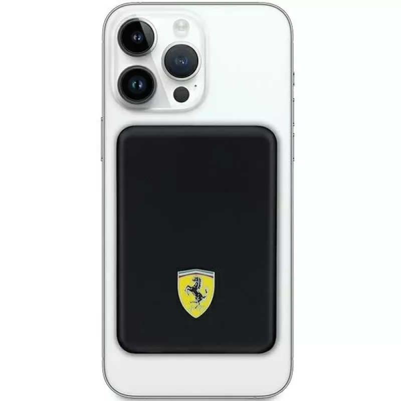Ferrari Galiabank FEPB5MNCAK 15W 5000mAh Juoda/Juoda Metal Logo MagSafe