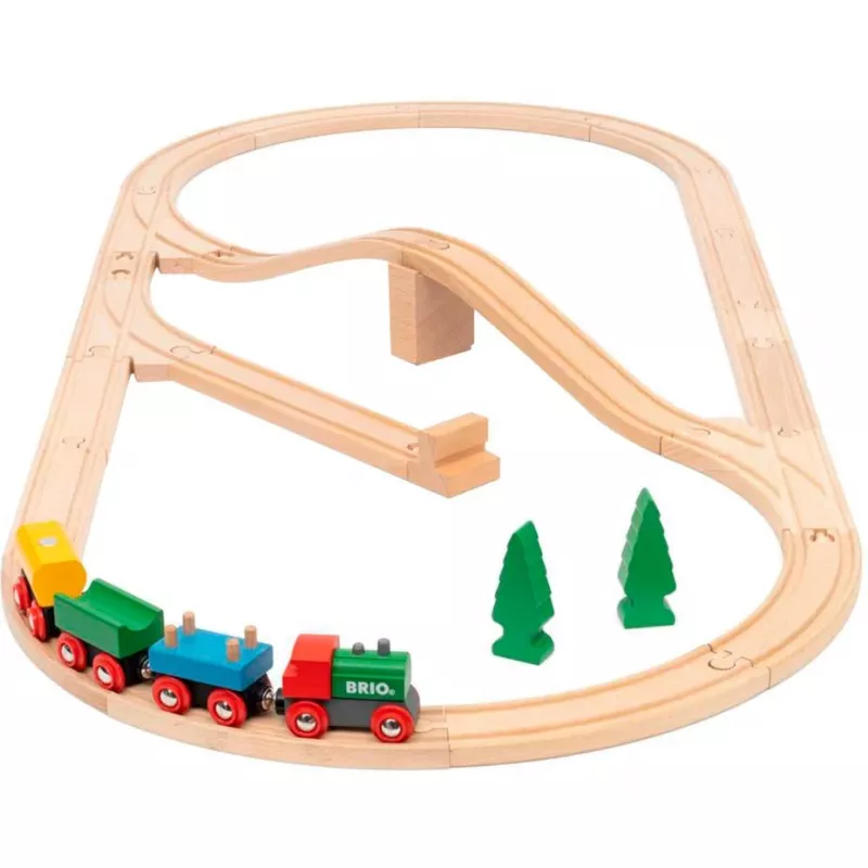 Brio World 65-mečio medinis geležinkelio traukinių rinkinys