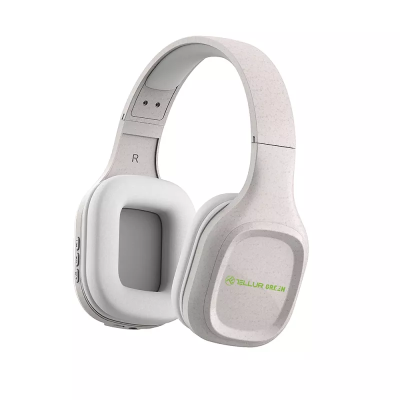 Ausinės Tellur Green Bluetooth ant ausies Pulse sulankstomos kreminės TLL511441