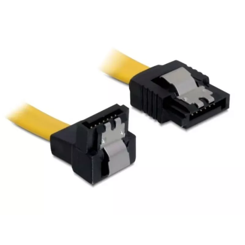 SATA laidas, vyriškas/vyriškas, DeLOCK 0,3 m, geltonas 82806