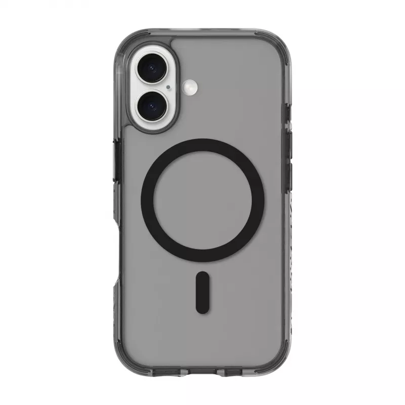Dėklas LAUT CRYSTAL MATTER X, skirtas iPhone 16 serijai, permatomas juodas