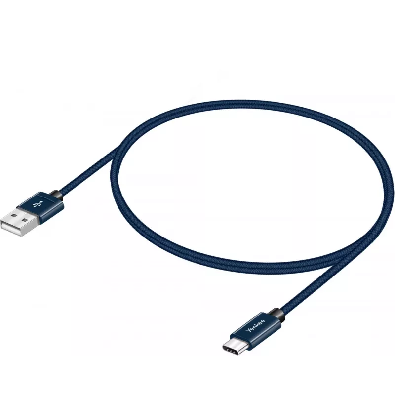 kabelis YENKEE YCU 301 BE USB a 2.0/USB C 1m Fialov