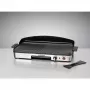 Elektrinis stalo grilis Rommelsbacher BBQ 2003 — 1900 W, 50×25 cm, briaunotas + Teppanyaki, reguliuojamas termostatas, sidabrinė/juoda