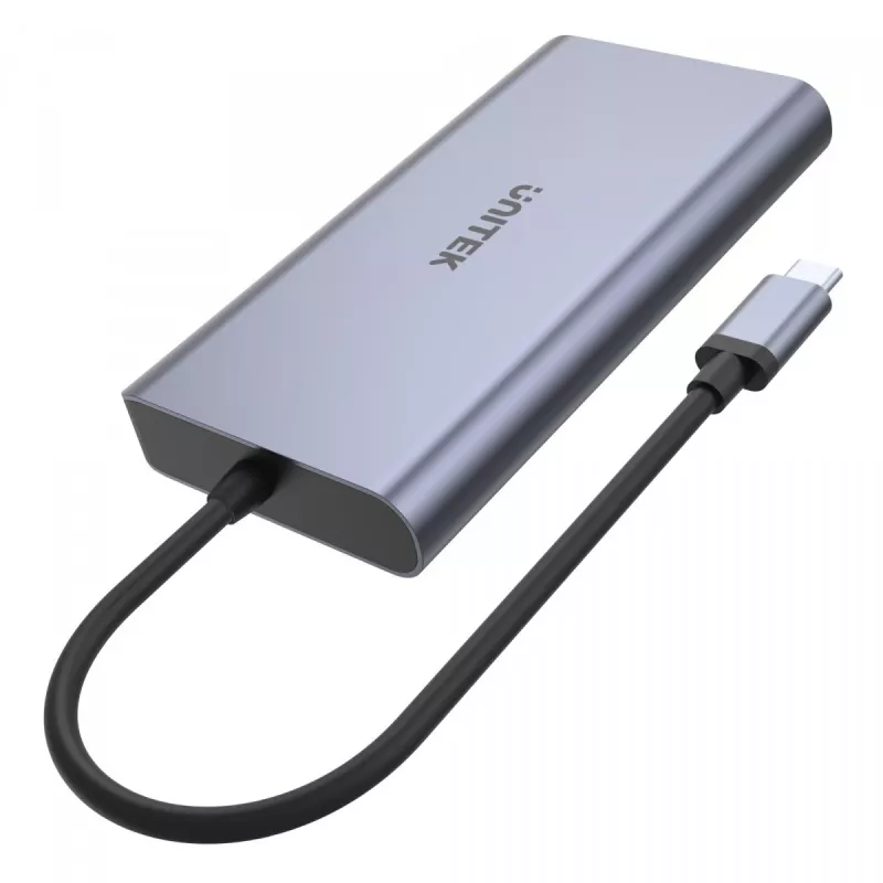Hub UNITEK uHUB S7 USB 3.2 Gen 1 Type-C Pilka