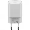 USB-C dvigubas greitasis įkroviklis Nano, PD, GaN, 35 W (baltas, 2x USB-C, Power Delivery 3.0)