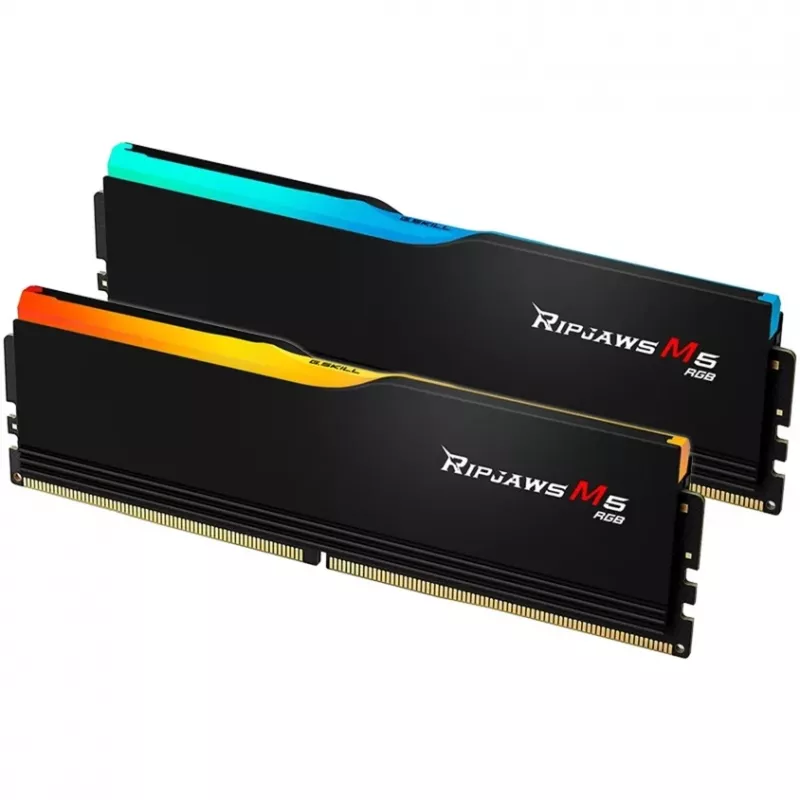 DIMM 48 GB DDR5-6000 (2x 24 GB) Dual-Kit, atmintis juoda, F5-6000J3036F24GX2-RM5RK, Ripjaws M5 RGB, INTEL XMP