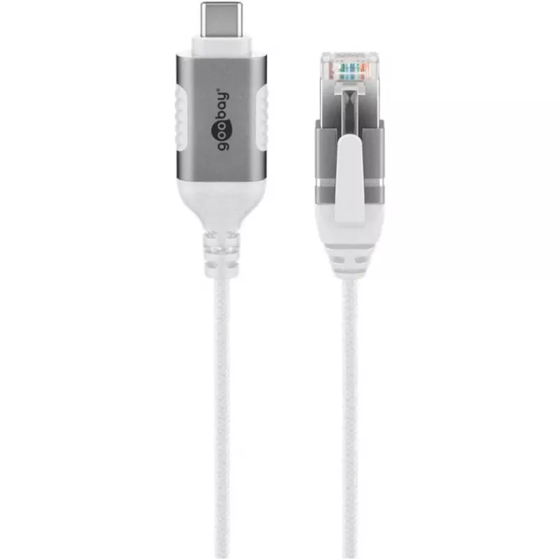 “Goobay” eterneto laidas USB-C 3.1 į RJ45 plonas 10 m - jungia maršruto parinktuvą, modemą arba (74391)