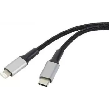 [1x USB 2.0 Plug C - 1x Apple Lightning-Plug] 2,00 m Juoda (RF-4995188)