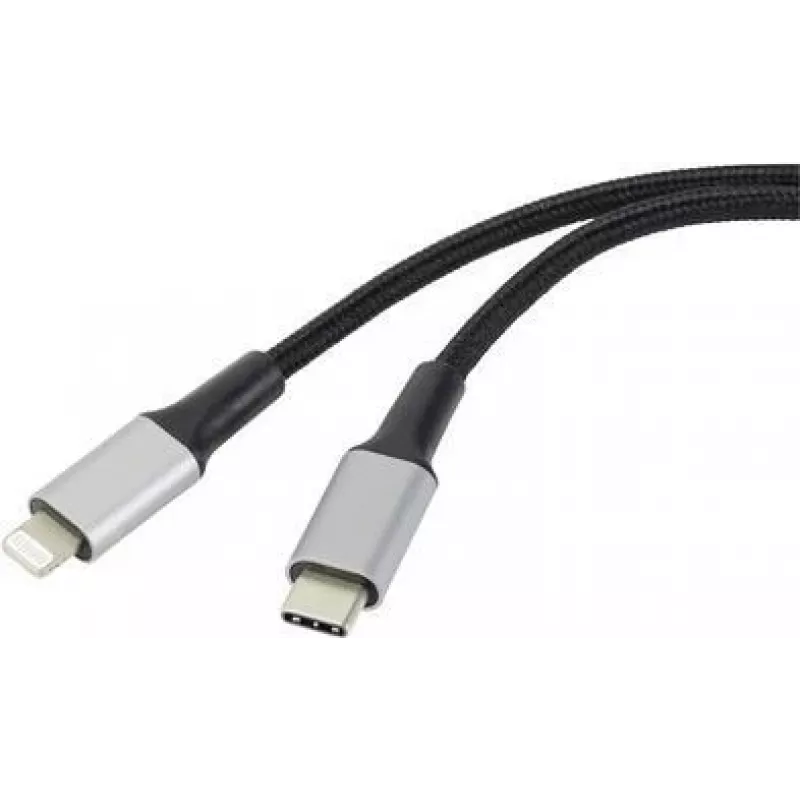 [1x USB 2.0 Plug C - 1x Apple Lightning-Plug] 2,00 m Juoda (RF-4995188)