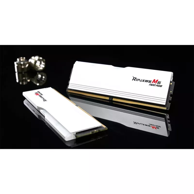 DIMM 64 GB DDR5-6000 (2x 32 GB) Dual-Kit, atmintis balta, F5-6000J3040G32GX2-RM5NRW, Ripjaws M5 Neo, AMD EXPO