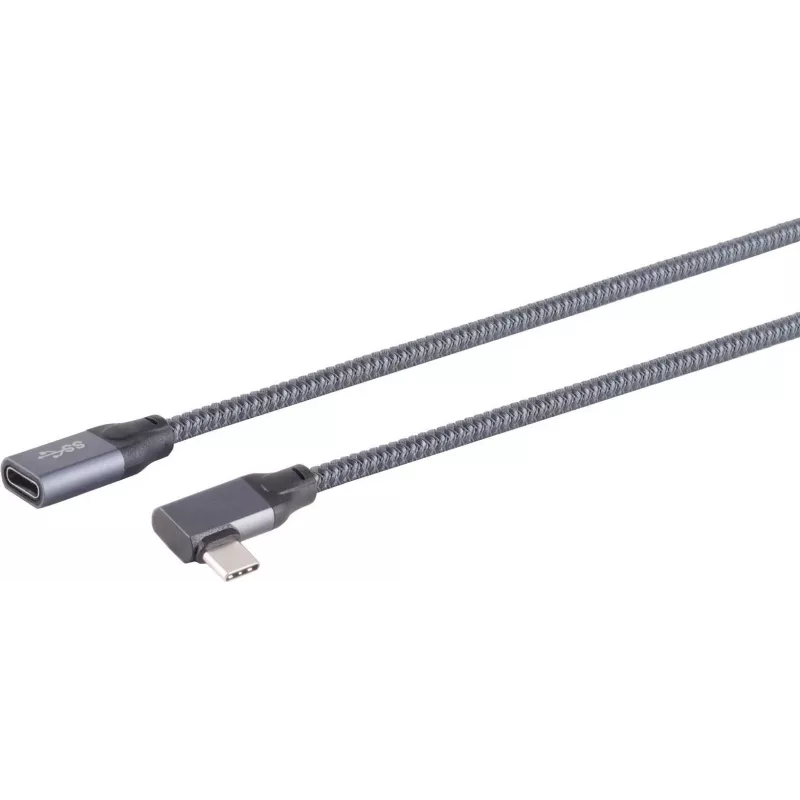 USB kabelis S/CONN 13-56150 USB 3.2 Gen 2x2 1,5 m USB C pilkas