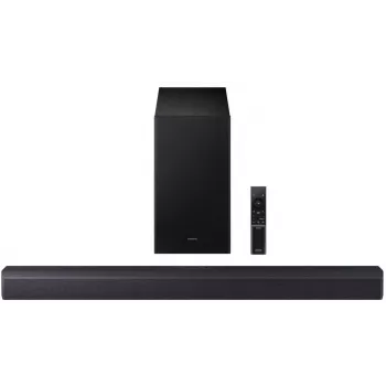 Soundbar Samsung HW-B450F/EN 2.1 kanalų Bluetooth su belaidžiu žemų dažnių garsiakalbiu, 300 W RMS, Dolby Audio, ARC