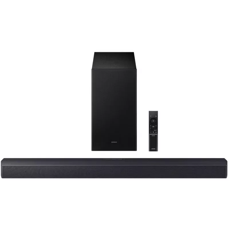 Soundbar Samsung HW-B450F/EN 2.1 kanalų Bluetooth su belaidžiu žemų dažnių garsiakalbiu, 300 W RMS, Dolby Audio, ARC