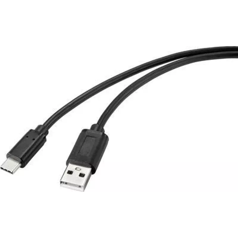 Renkforce RF-4695144 USB laidas 2 m USB 2.0 USB A USB C Juodas (RF-4695144)