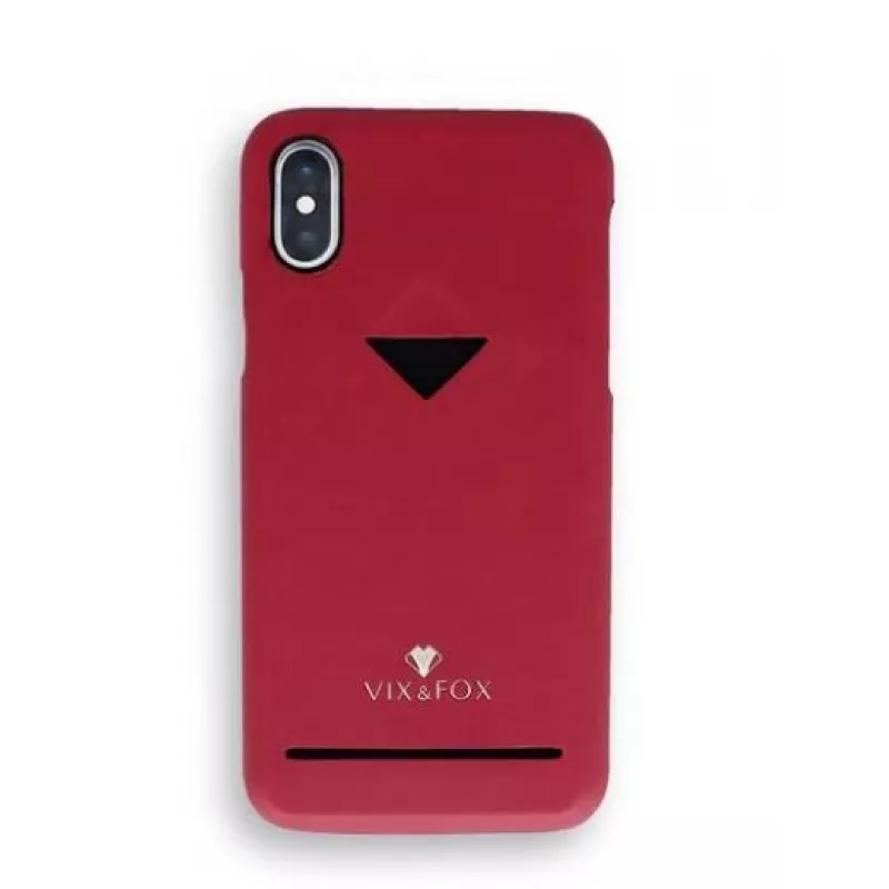 VixFox kortelės lizdo galinis dėklas Samsung S9 — rubino raudonumo apsauginis galinis dangtelis su kortelės lizdu