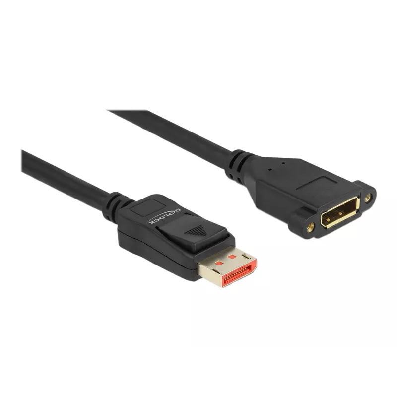 DisplayPort ilgintuvo kabelis su skydiniu laikikliu DeLOCK 87095 8K 60 Hz 1 m
