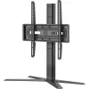One For All stalinis stovas Base TV Holder SOLID – Tinka visų tipų televizoriams nuo 32 iki 65 colių – LCD/LED/Plazminis/OLED/QLED – sukasi (90°) pakreipiamas (15°) – Reguliuojamas aukštis – VESA 60