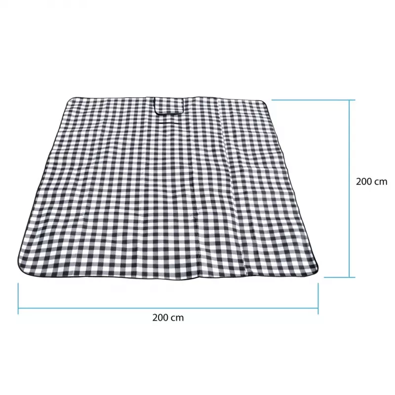 Pikniko pledas PROMIS KP250, žaliomis juostelėmis, 200 x 150 cm