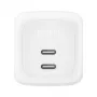Vidinis kintamosios srovės greitasis įkroviklis Belkin WCH020KQWH — 2× USB‑C, baltas, integruota apsauga