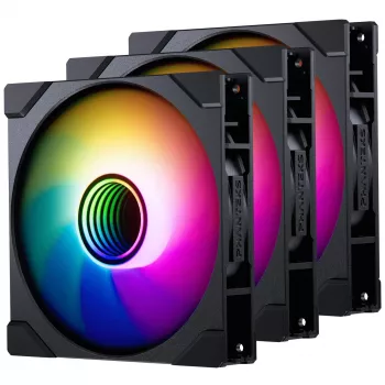 Korpuso ventiliatoriai PHANTEKS M25G2-140 D-RGB Reverse Blade 140mm 3-pack juodi