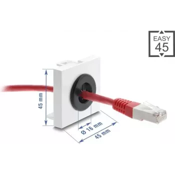 Kabelių įvada DELOCK Easy 91072, apvali stalo kabelių anga, 16 mm skersmuo