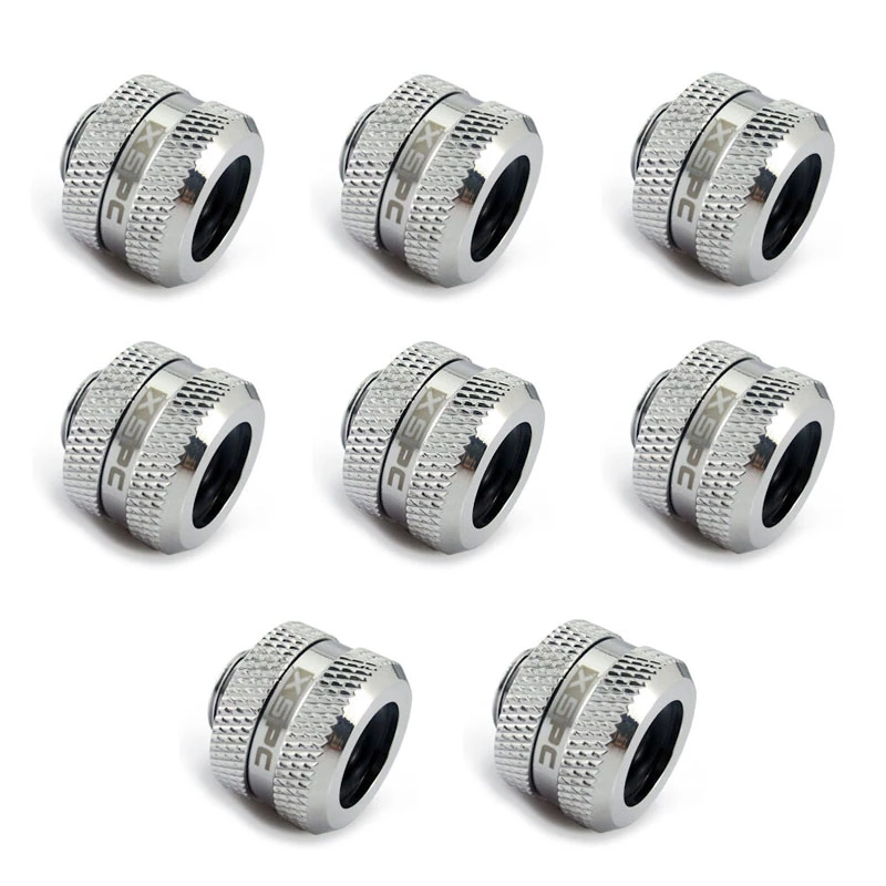 XSPC jungtis G1/4–14 mm kietavam vamzdeliui, chromuota – 8 vnt.
