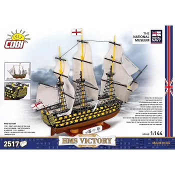 „Cobi“ konstravimo rinkinys „HMS Victory“ — 2 517 detalių, detalizuotas istorinio burlaivio modelis