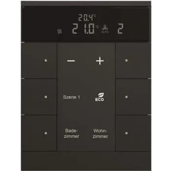 Busch-Jaeger HVAC-Device 6-way, BE, juoda, matinė SBR/U6.0.11-885 (2CKA006330A0040)