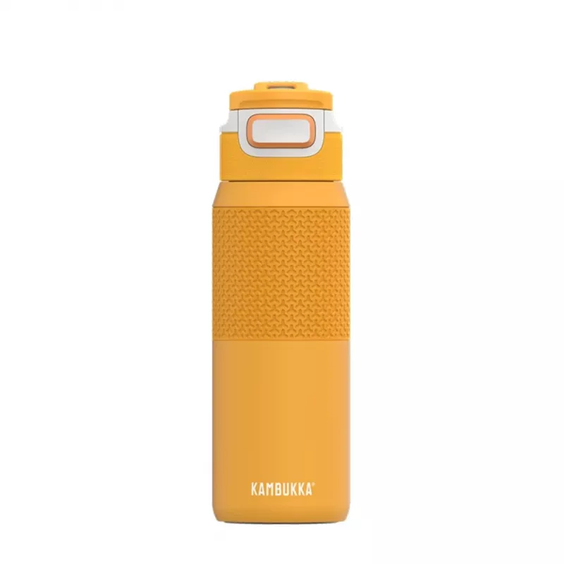 Daugkartinio naudojimo vakuumu izoliuotas vandens butelis Kambukka Elton 750 ml, Tritan, užrakinamas dangtelis, oranžinis