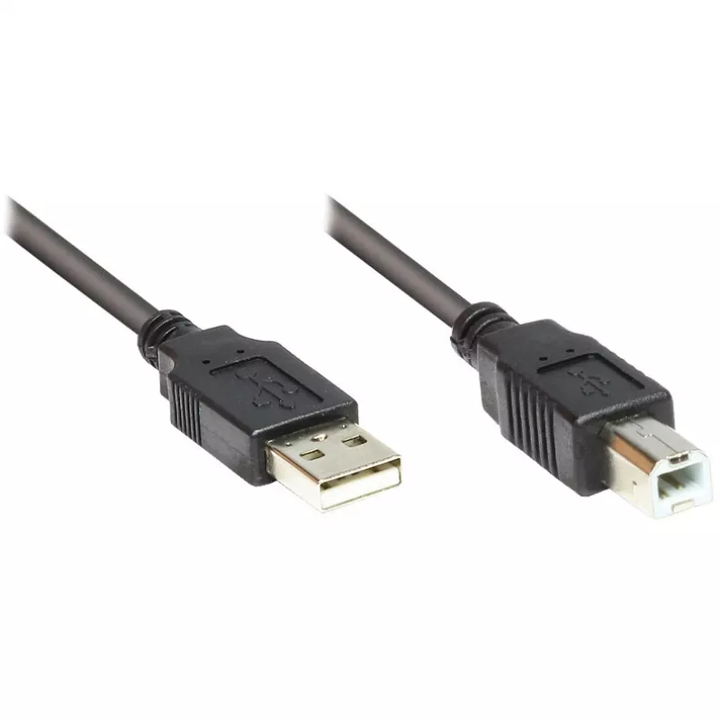 GoodConnections USB 2.0 A > B (ST-ST) 1,8m adapterio kabelis juodas (2510-2OFS)