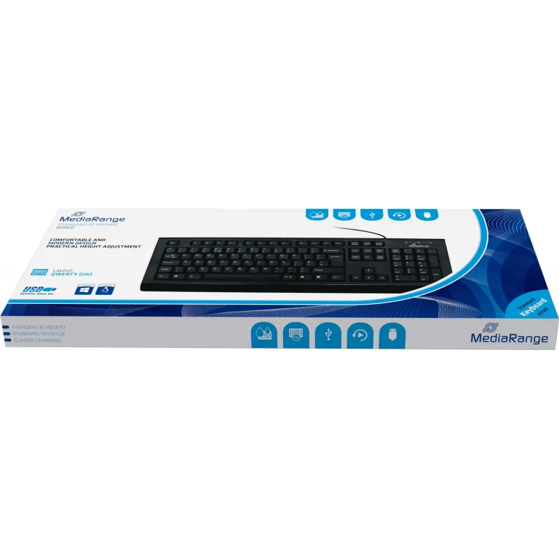 MediaRange MROS101 - klaviatūra - USB - QWERTY - GB - juoda (MROS101UK)