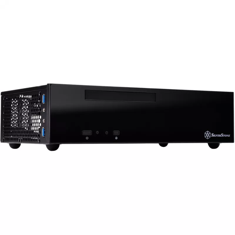 SilverStone MILO ML09 - Stalinis - Mini-ITX - be maitinimo bloko (SFX12V) - Juoda - USB/Audio (SST-ML09B)