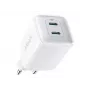 PowerPort III 40W 2xUSB -C baltas
