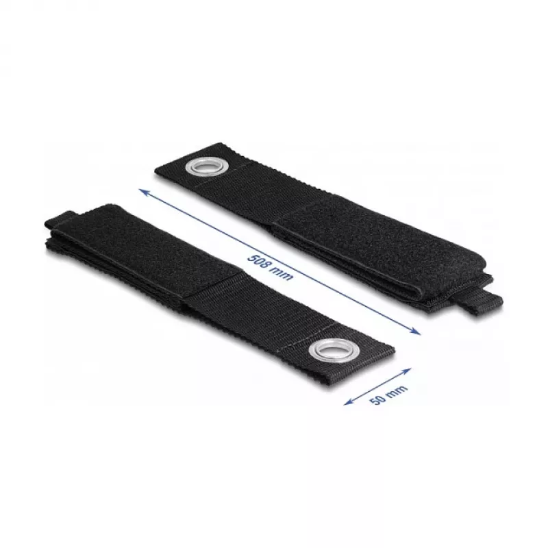 DeLOCK didelio atsparumo lipnios juostelės diržas 508x50mm juodas 5 vnt.